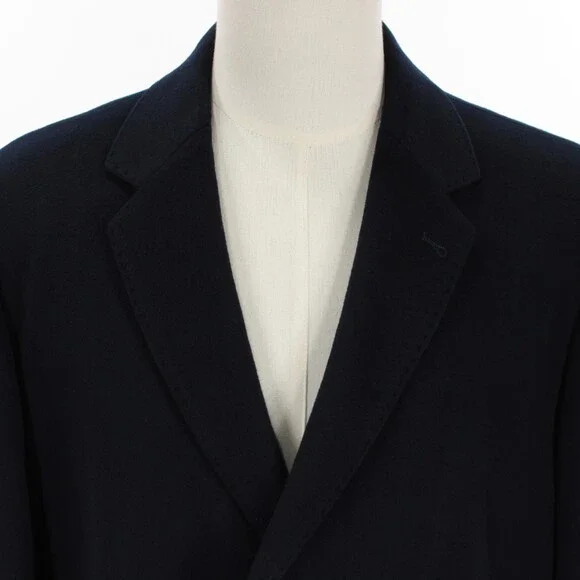 Cardinal of Canada NWT Top Coat Size 48R in Solid Navy Blue 100% Cashmere